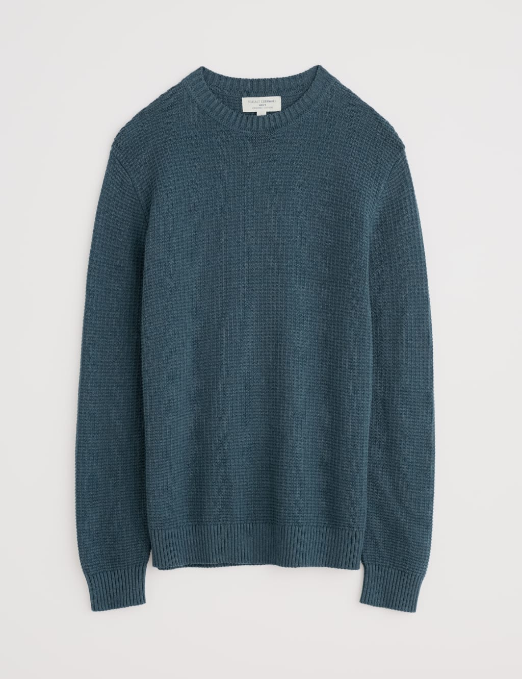 Pure Cotton Crew Neck Textured Jumper 2 of 4
