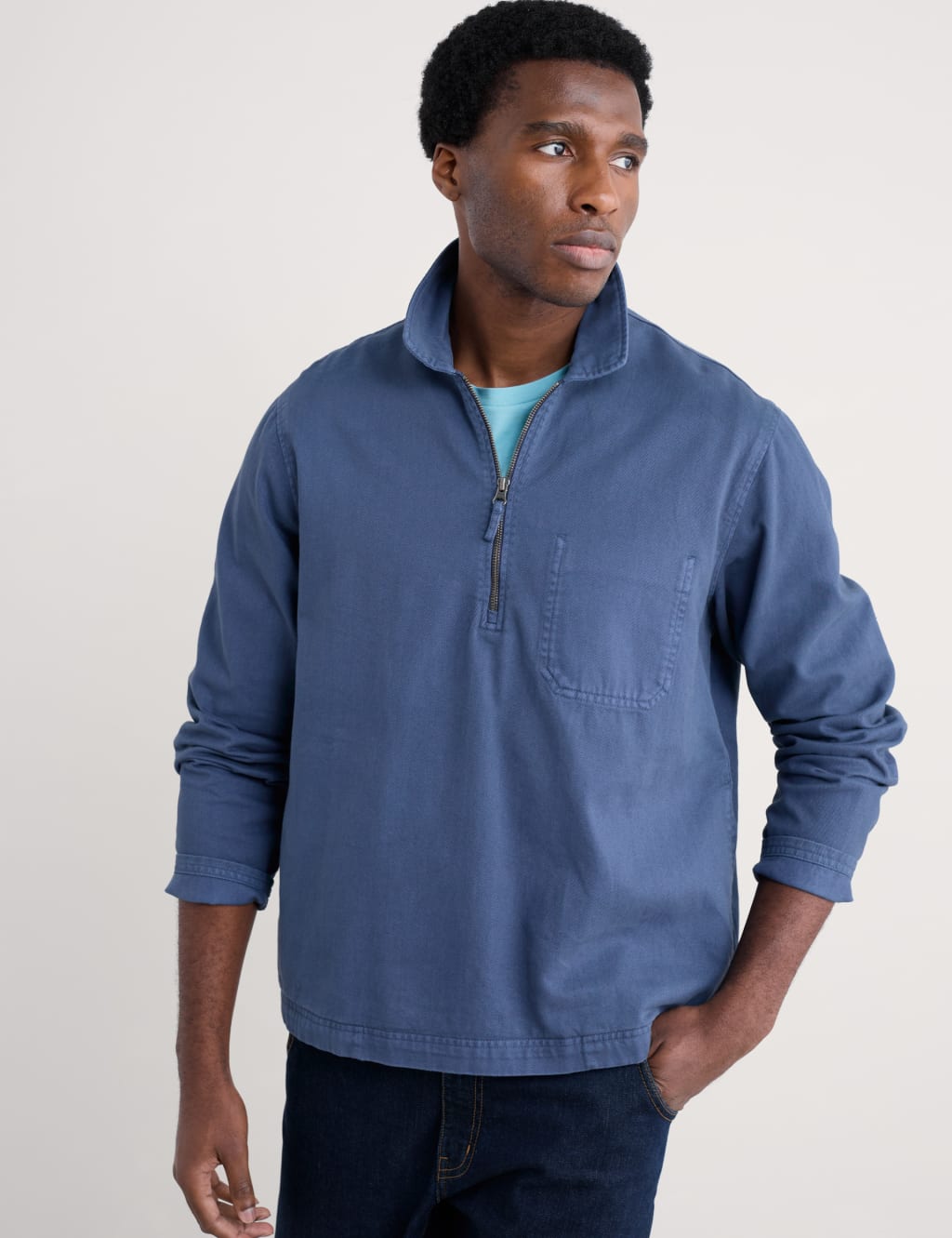 Pure Cotton Overhead Shirt 3 of 4