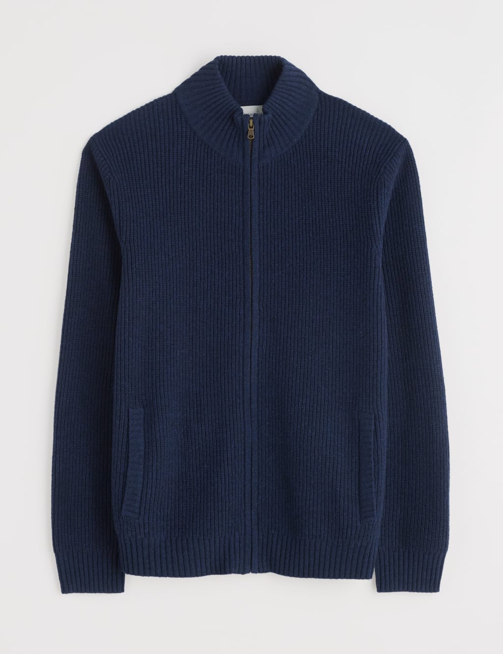 Lambswool Rich Zip Up Textured Cardigan 2 of 4