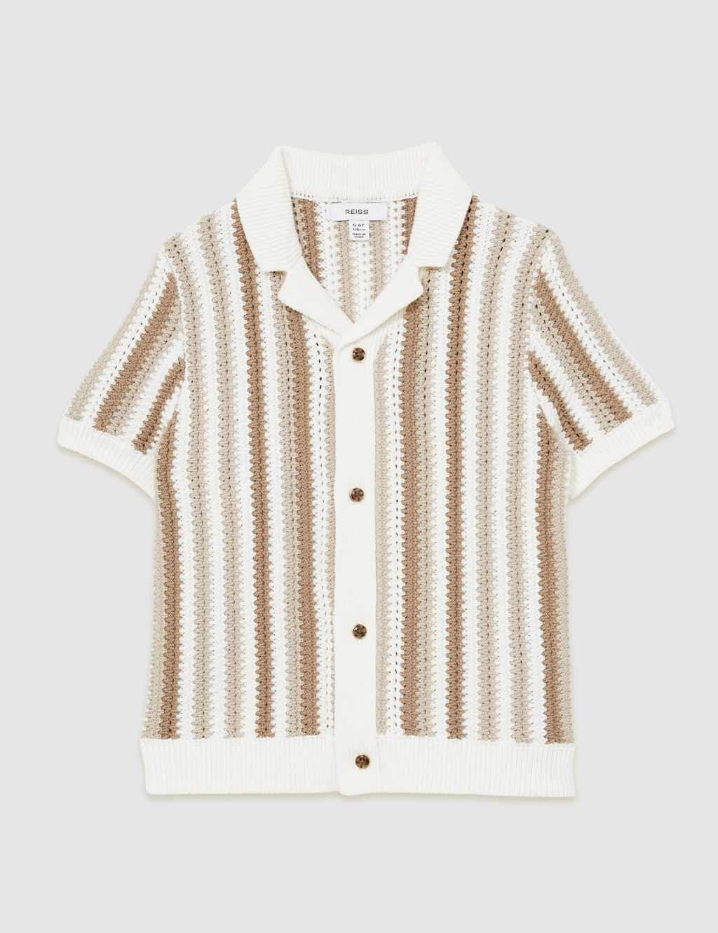 Pure Cotton Striped Knitted Shirt (3-14 Yrs) 2 of 4