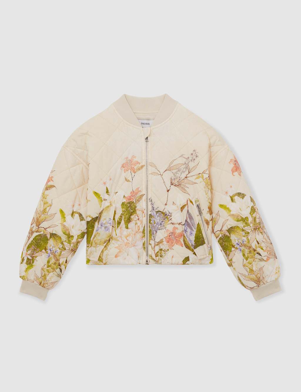 Floral Quilted Bomber Jacket (4-14 Yrs) 2 of 4