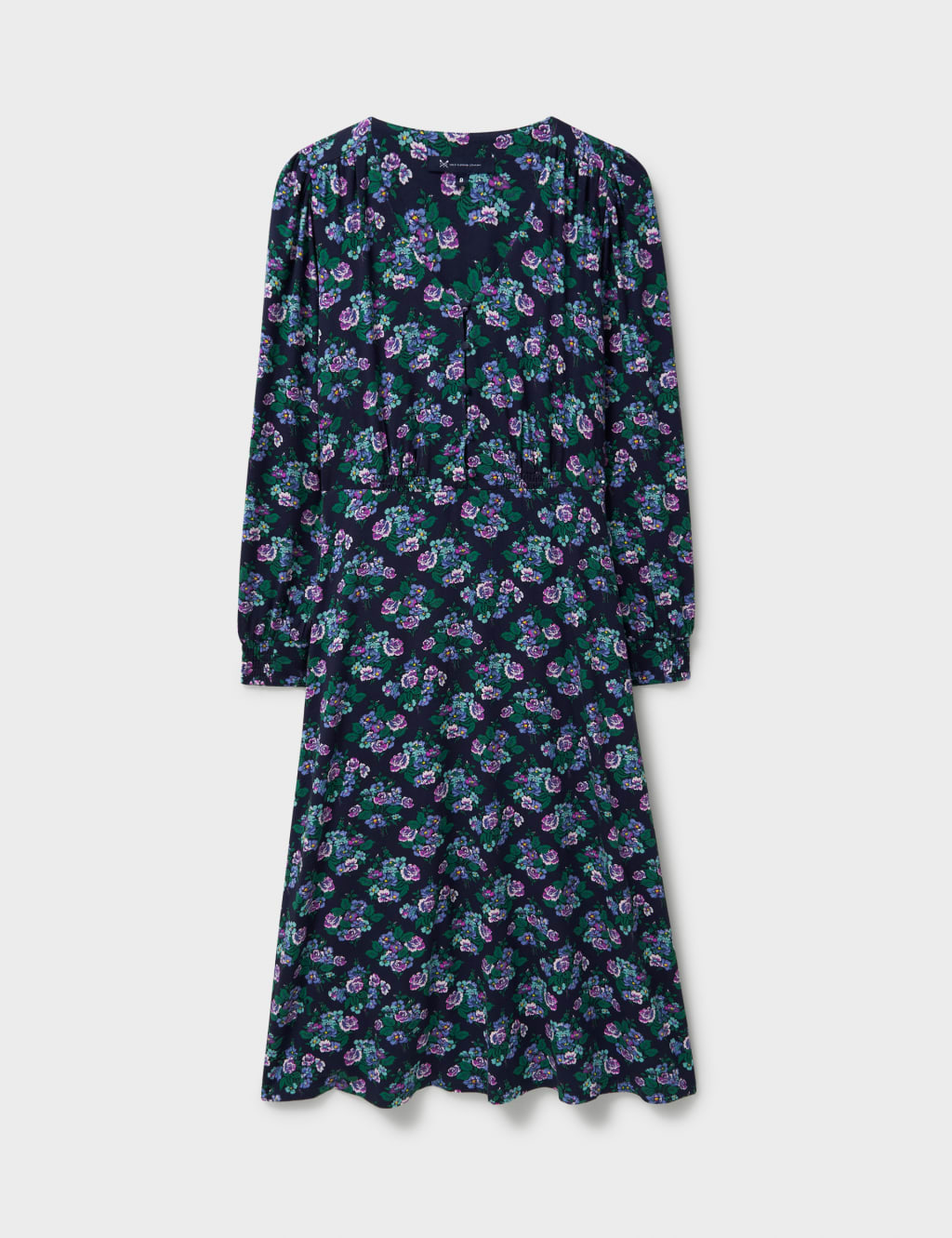 Jersey Floral V-Neck Midi Tea Dress 2 of 5