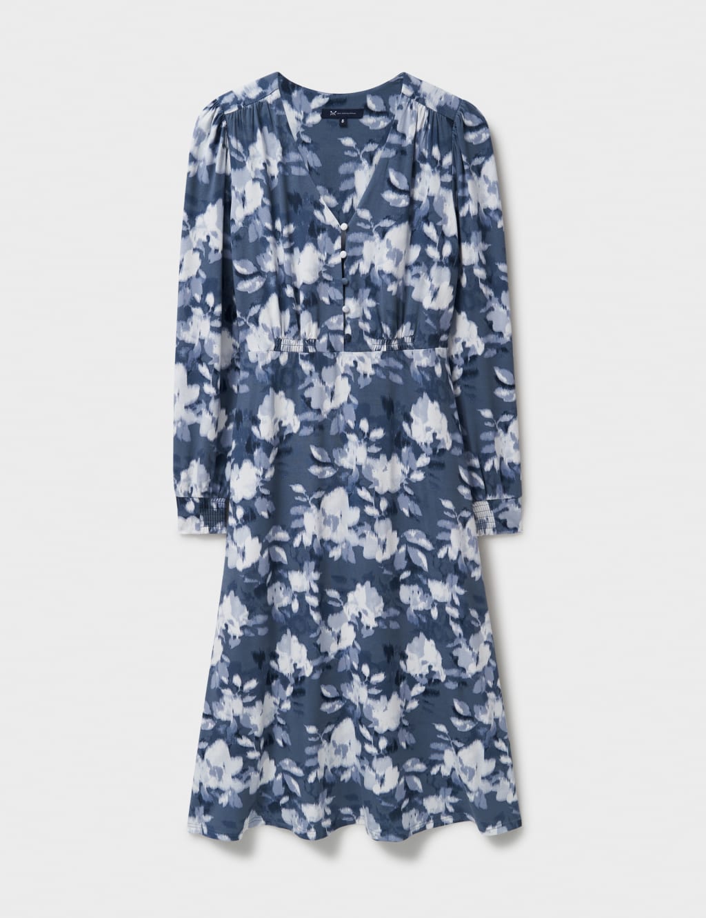 Jersey Floral V-Neck Midi Tea Dress 2 of 5
