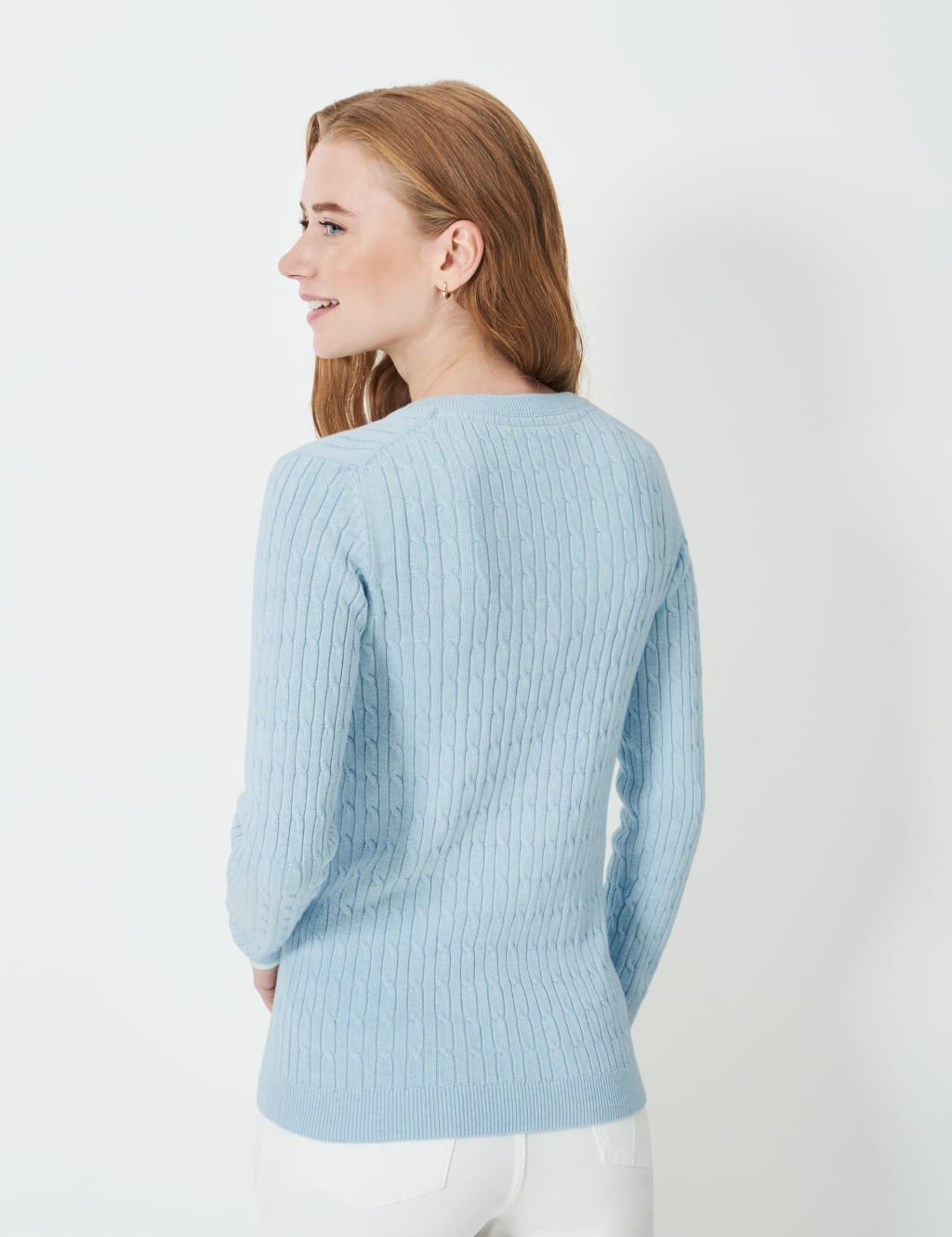 Cotton Rich Cable Knit Jumper with Cashmere 4 of 5