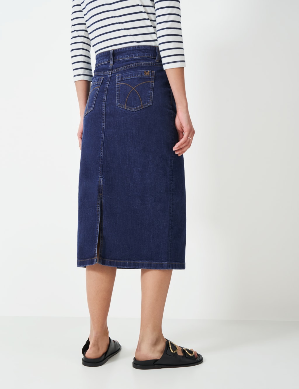 Denim Midi Skirt 4 of 5