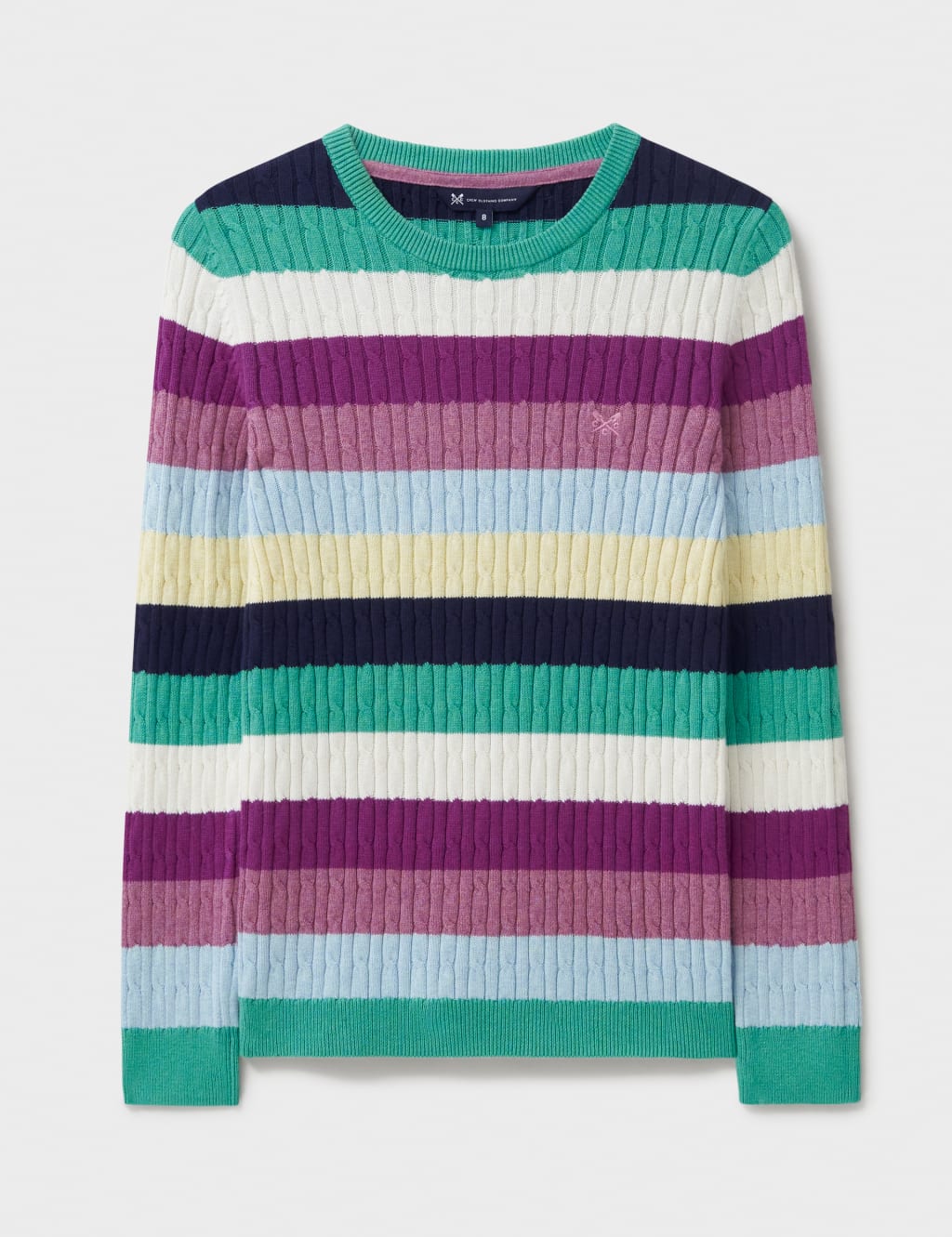 Cotton Rich Cable Knit Crew Neck Jumper 2 of 5