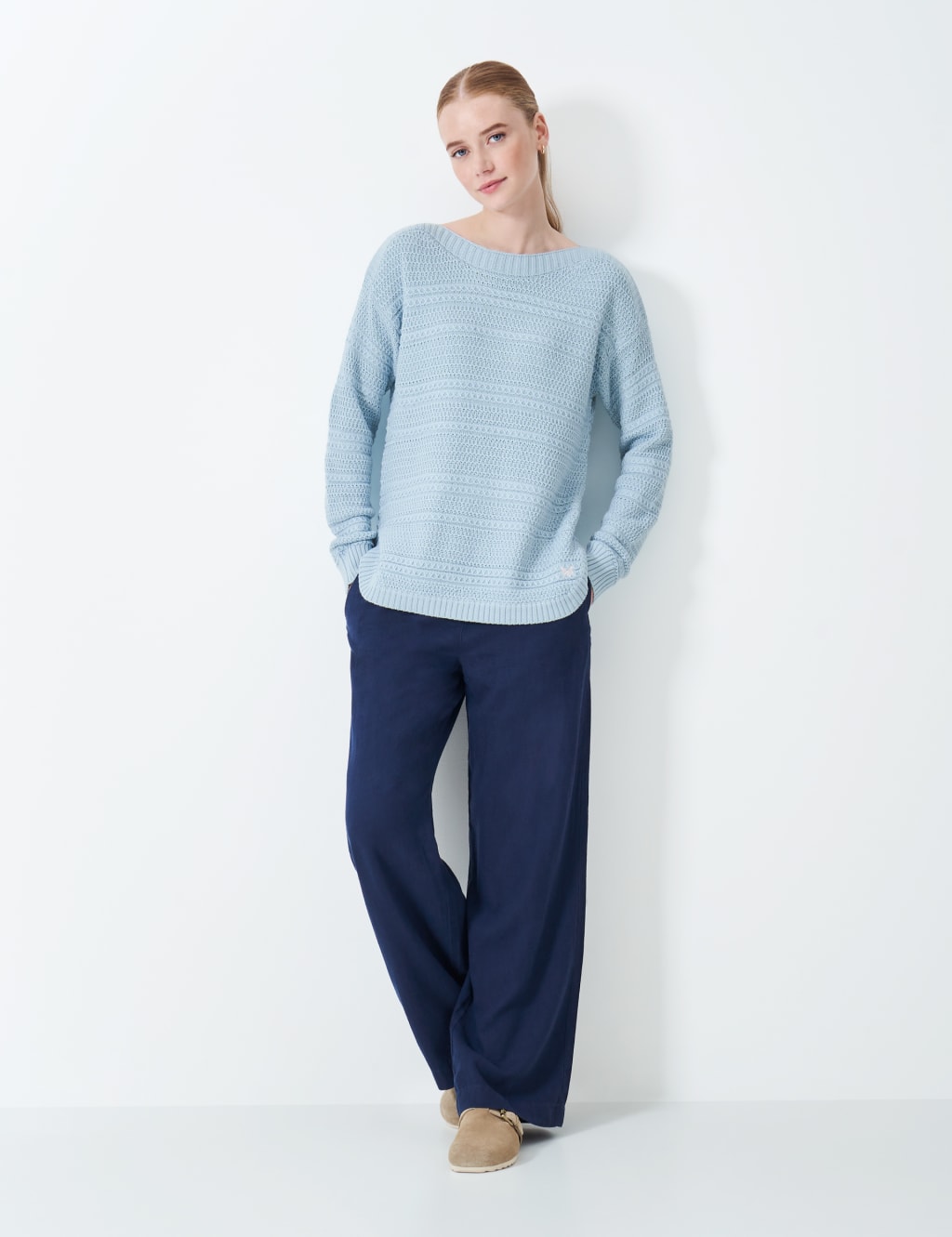 Cotton Blend Textured Jumper 3 of 5