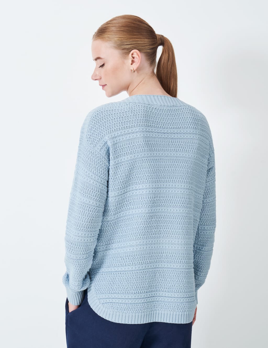 Cotton Blend Textured Jumper 4 of 5