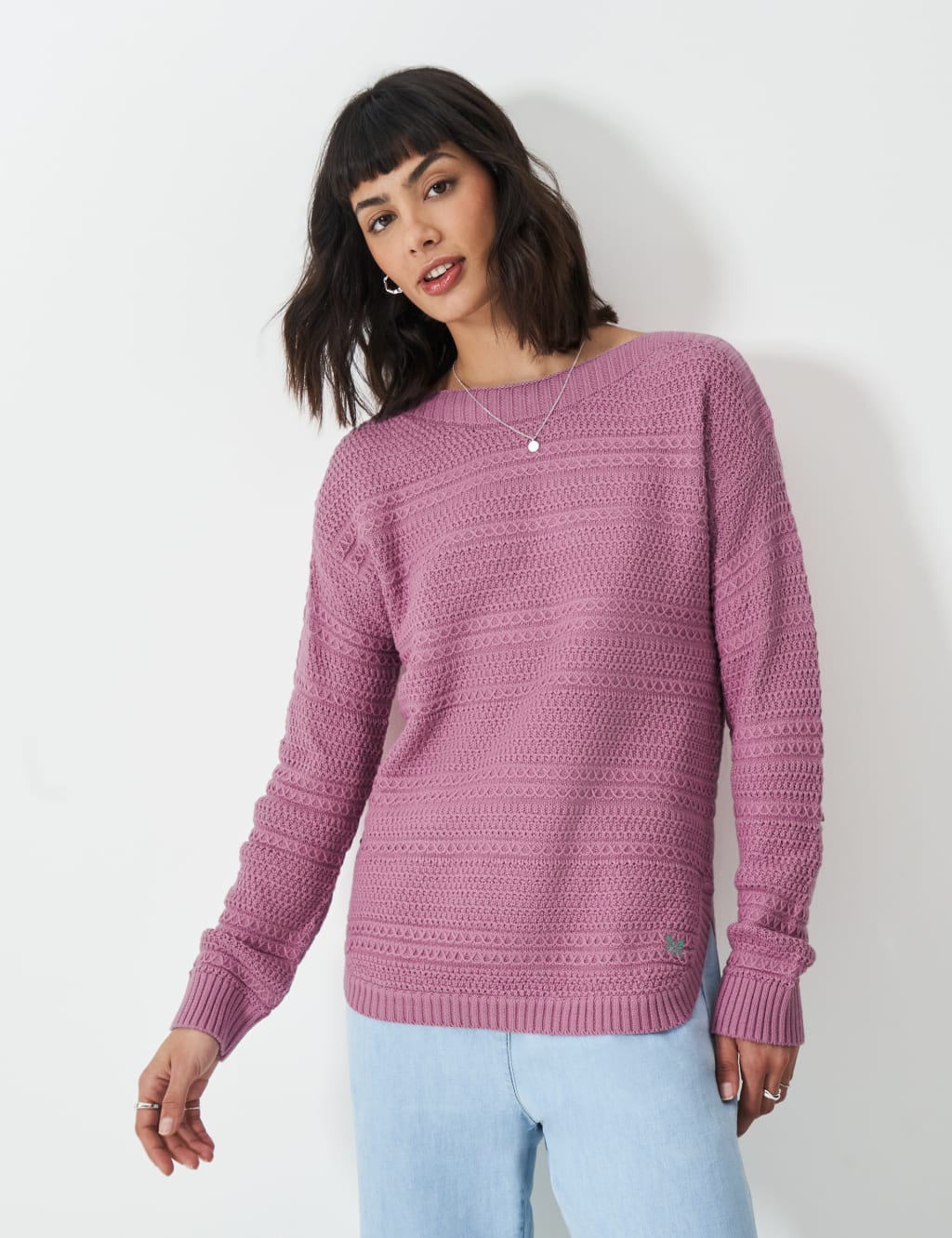 Cotton Blend Textured Jumper 1 of 5