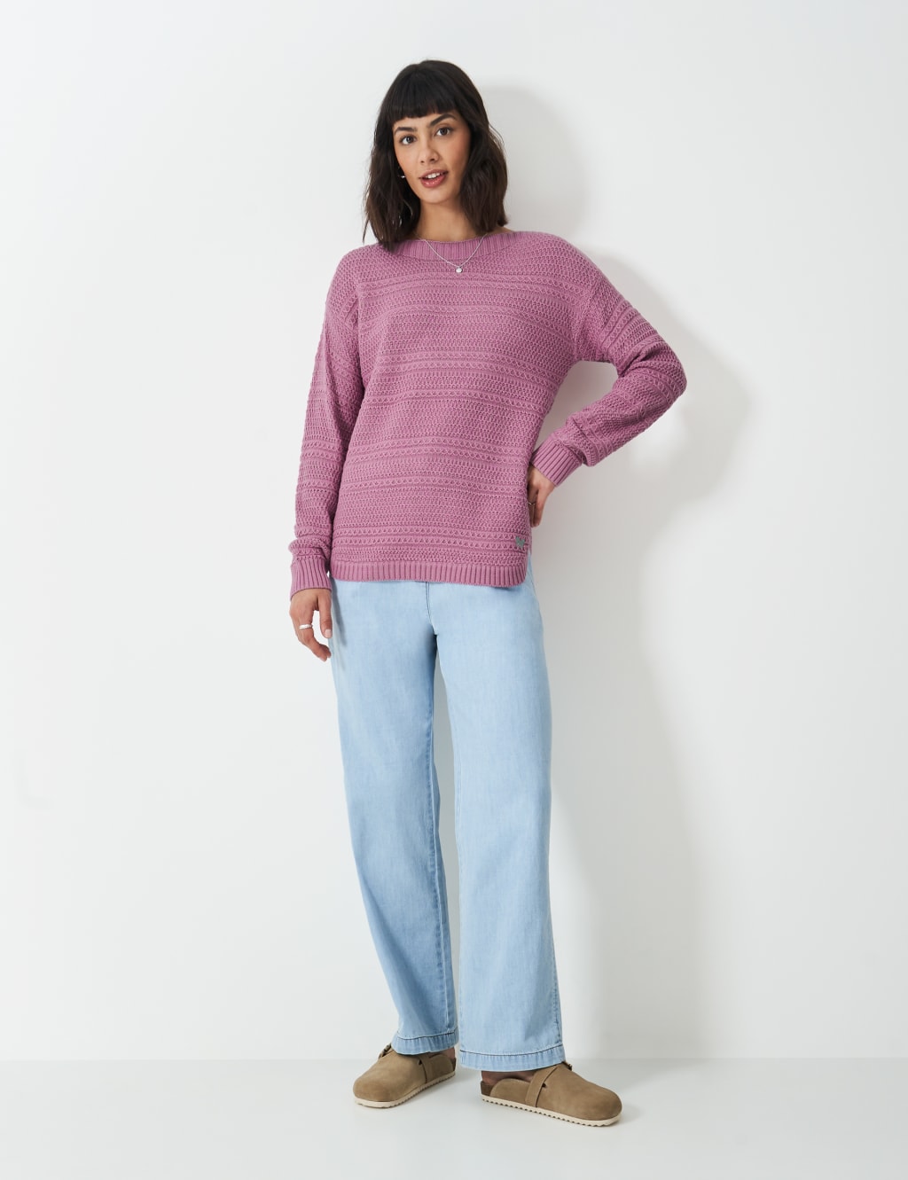 Cotton Blend Textured Jumper 3 of 5