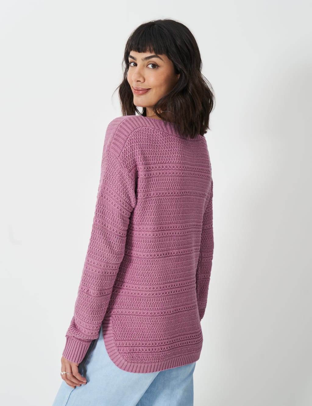 Cotton Blend Textured Jumper 4 of 5