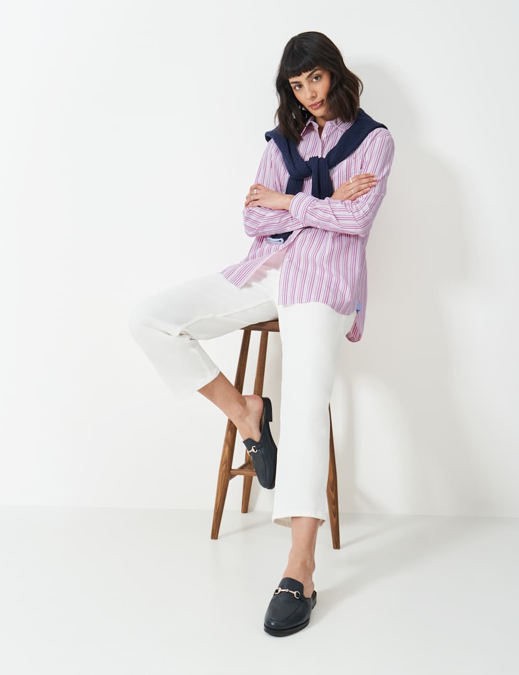 Pure Cotton Striped Collared Relaxed Shirt 3 of 5