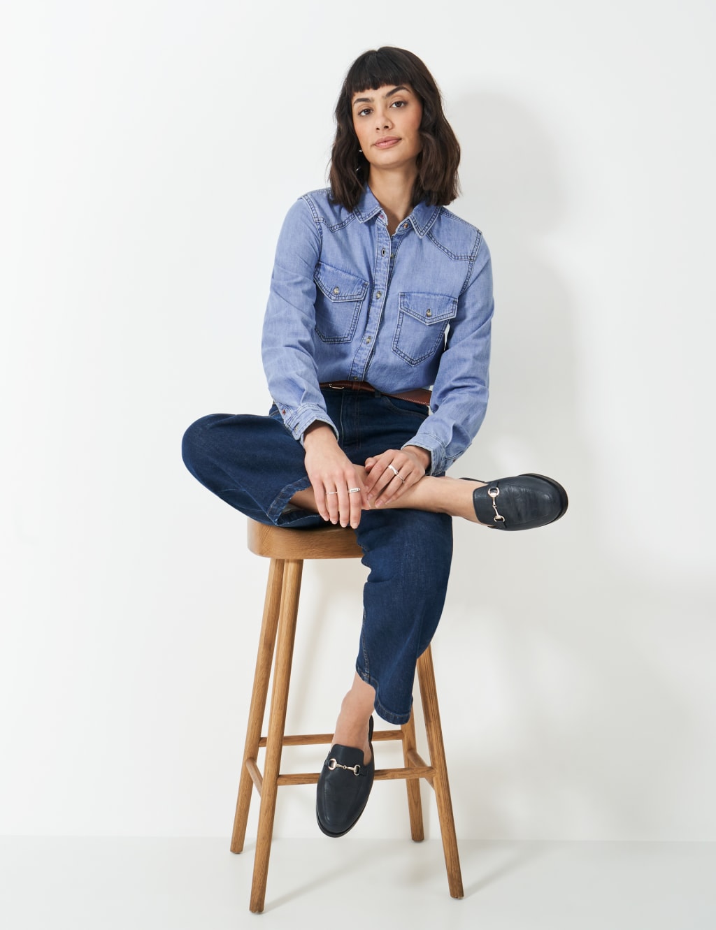 Denim Stitch Detail Shirt 3 of 5