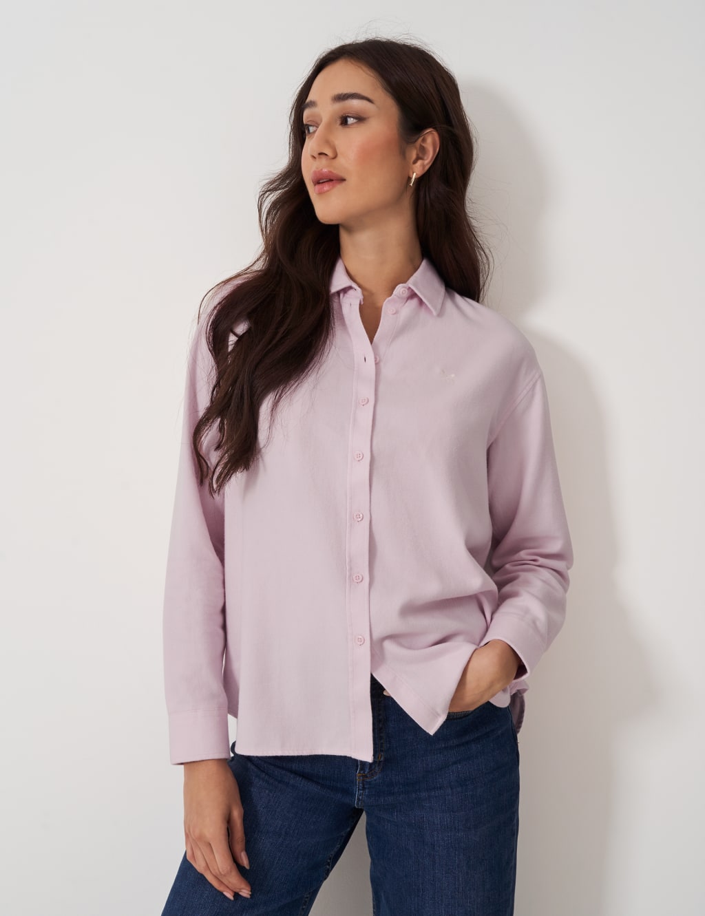 Pure Cotton Flannel Relaxed Shirt 1 of 5