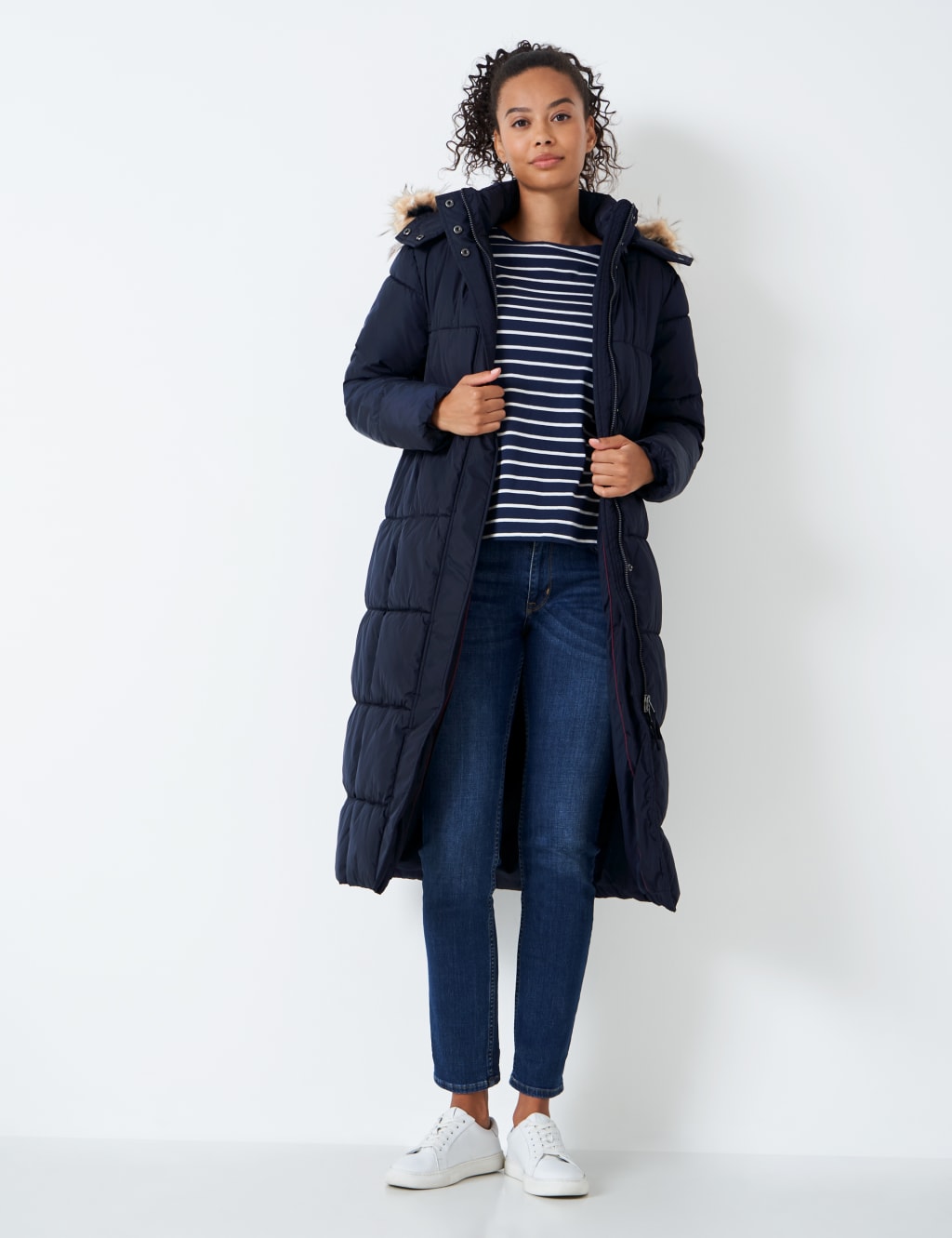 M&s padded long coats outlet