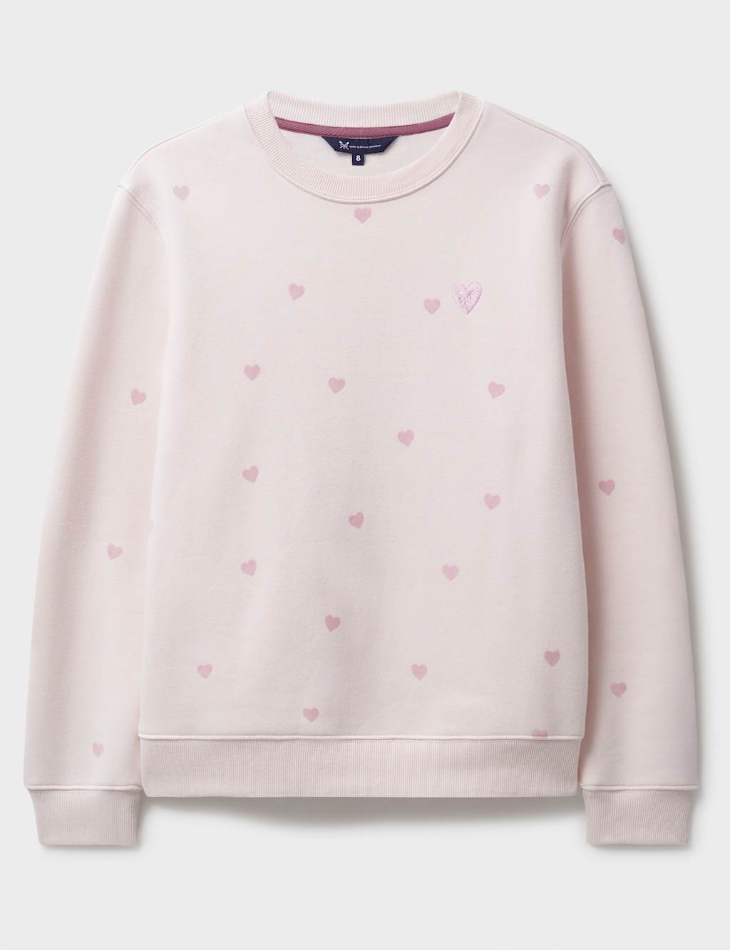 Cotton Rich Heart Print Crew Neck Sweatshirt 2 of 5