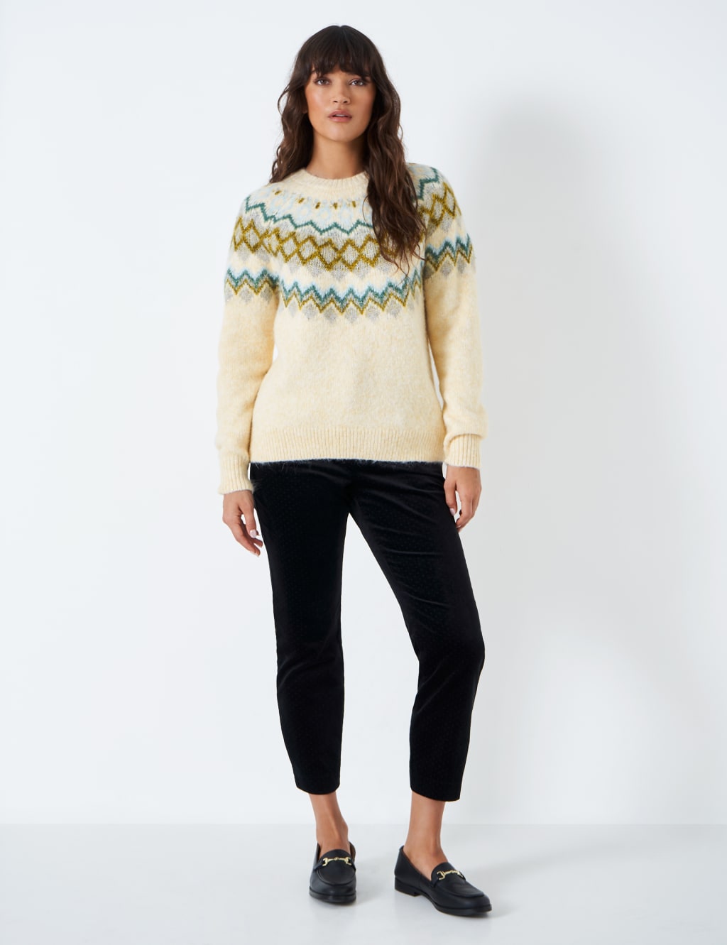 Fair Isle Crew Neck Jumper with Wool 3 of 5