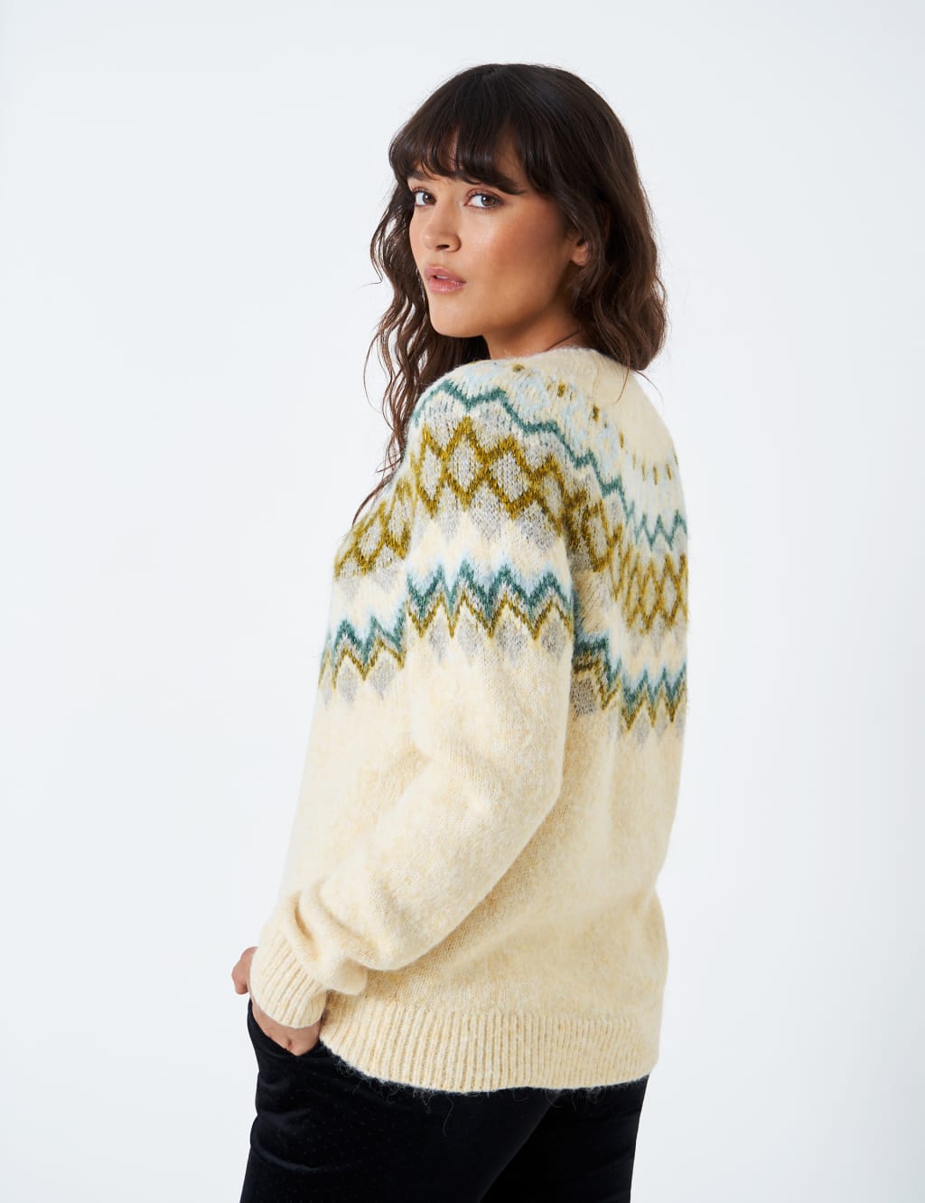 Fair Isle Crew Neck Jumper with Wool 4 of 5