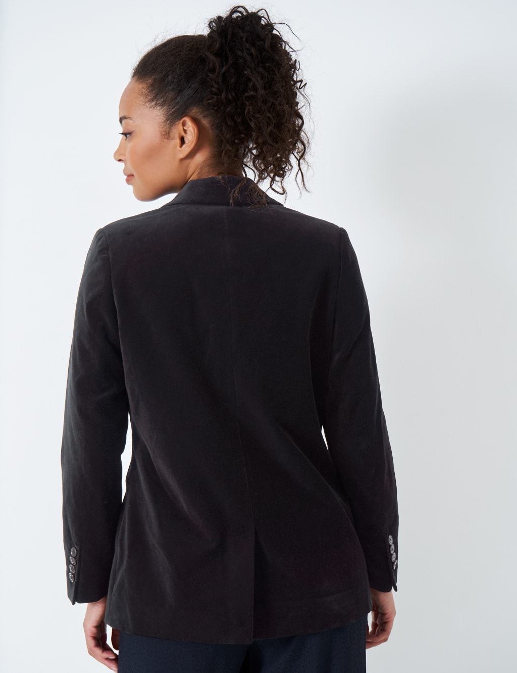 Velvet Single Breasted Blazer 4 of 5