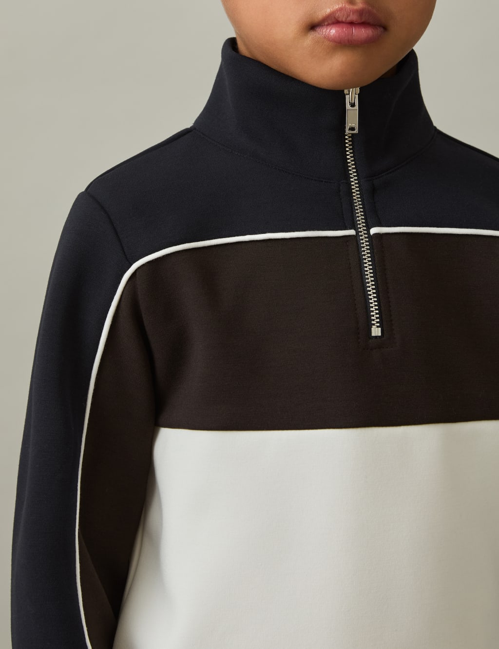 Colour Block Half Zip Sweatshirt (3-14 Yrs) 3 of 4