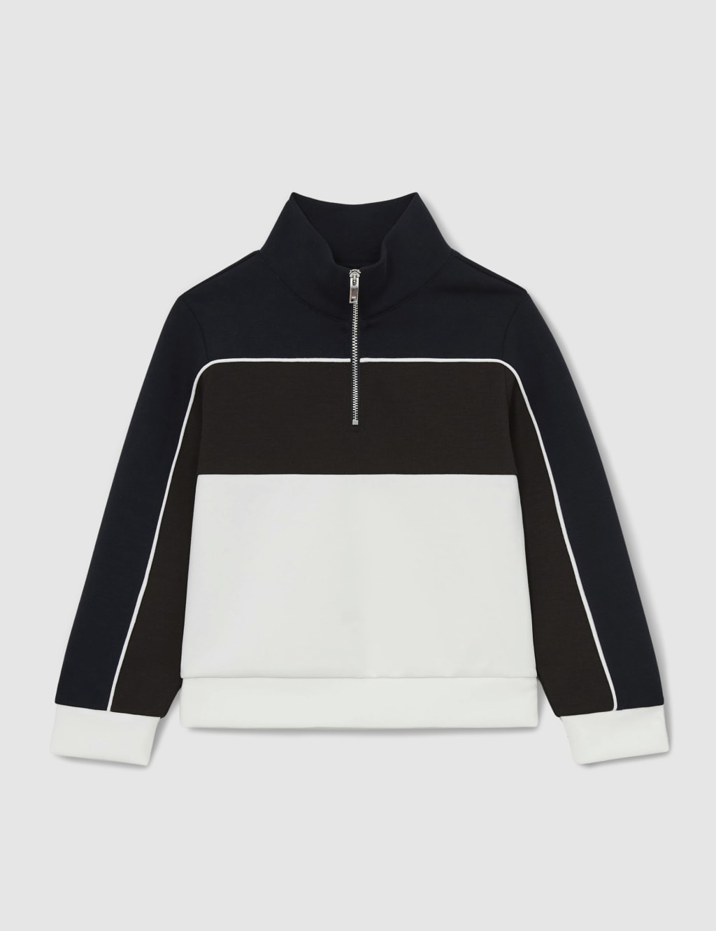 Colour Block Half Zip Sweatshirt (3-14 Yrs) 2 of 4