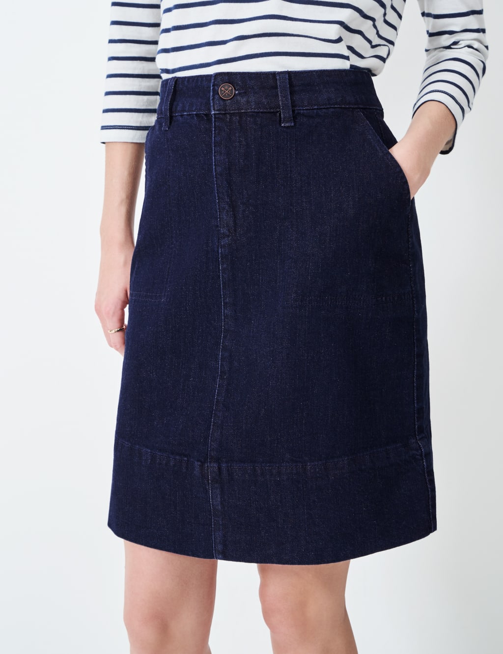 Denim Midi Skirt 3 of 5