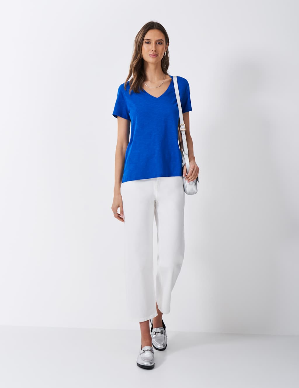 Pure Cotton V-Neck T-Shirt 3 of 5