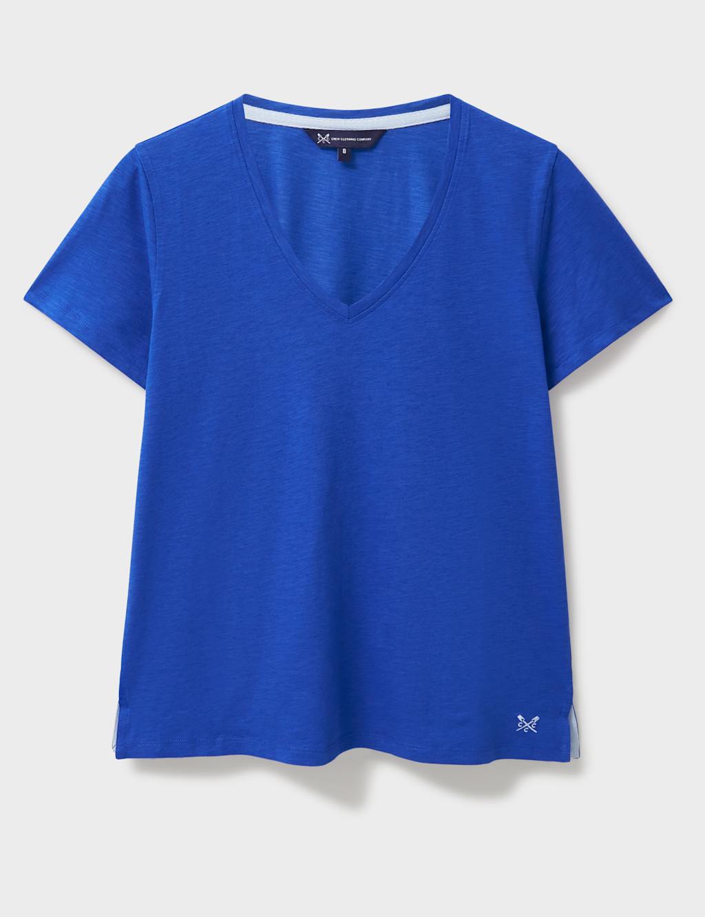 Pure Cotton V-Neck T-Shirt 2 of 5