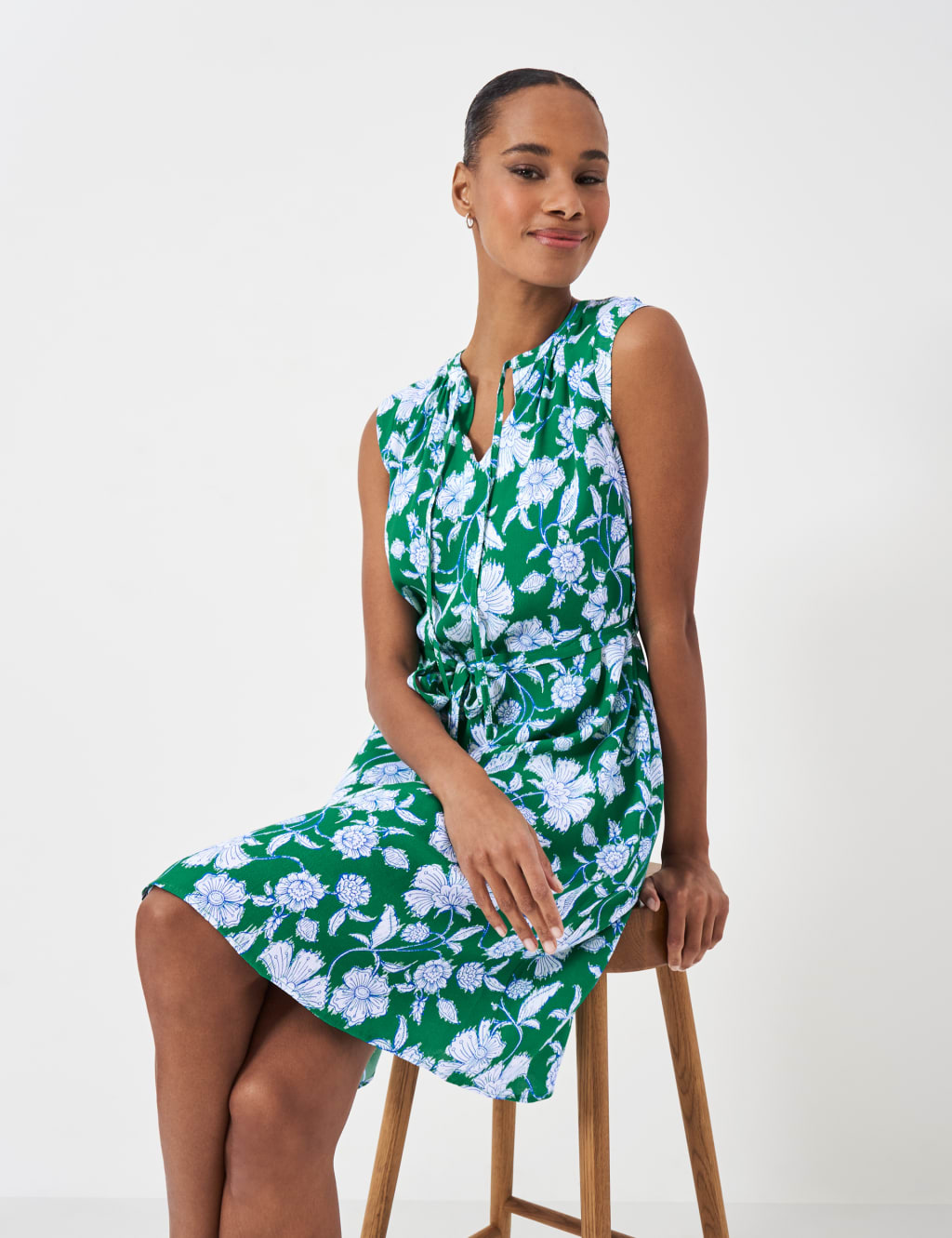 Floral tie waist dress online