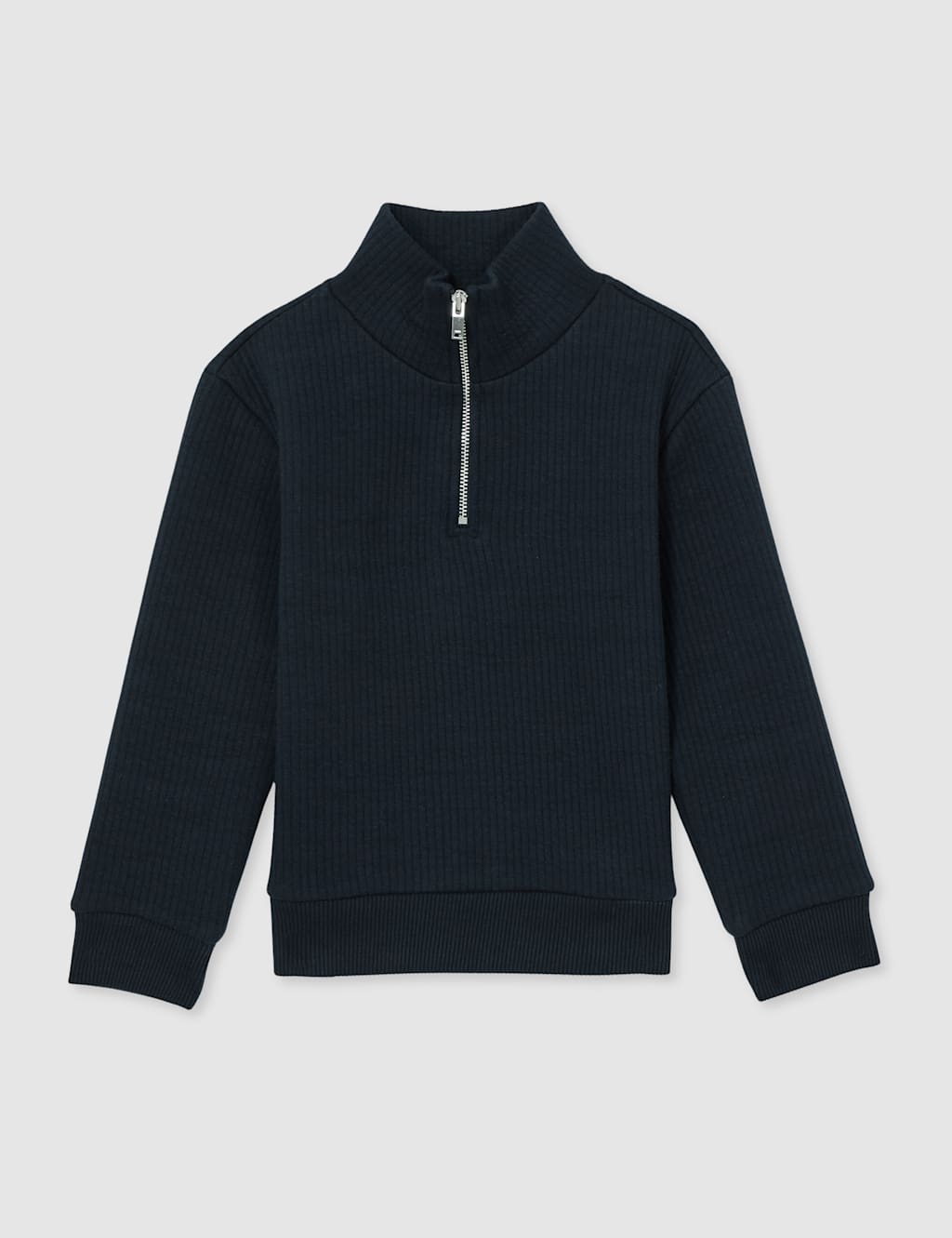 Cotton Rich Half Zip Sweatshirt (3-14 Yrs) 2 of 4