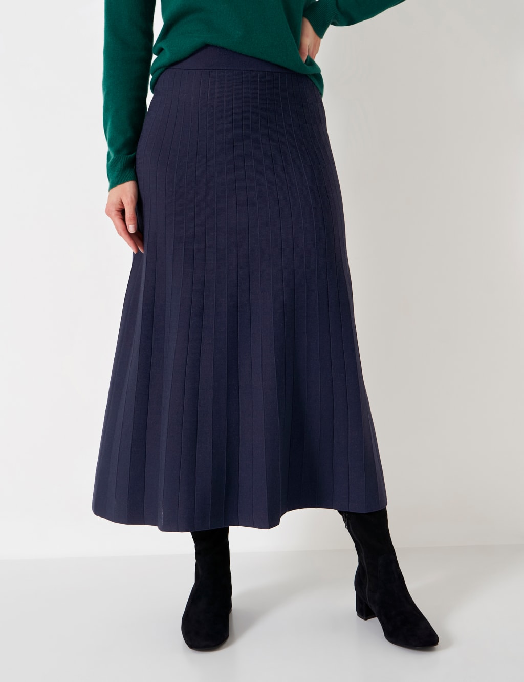 Pleated midi skirt m&s shop