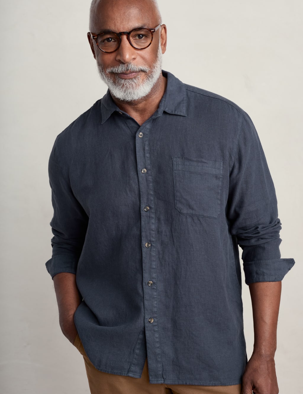 Pure Linen Flannel Shirt 1 of 5