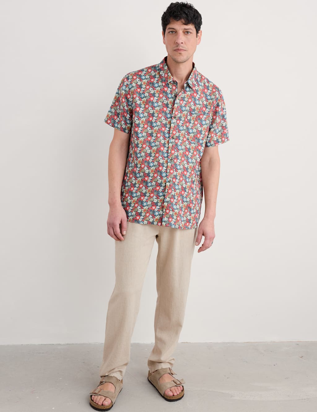 Pure Linen Floral Shirt 2 of 4