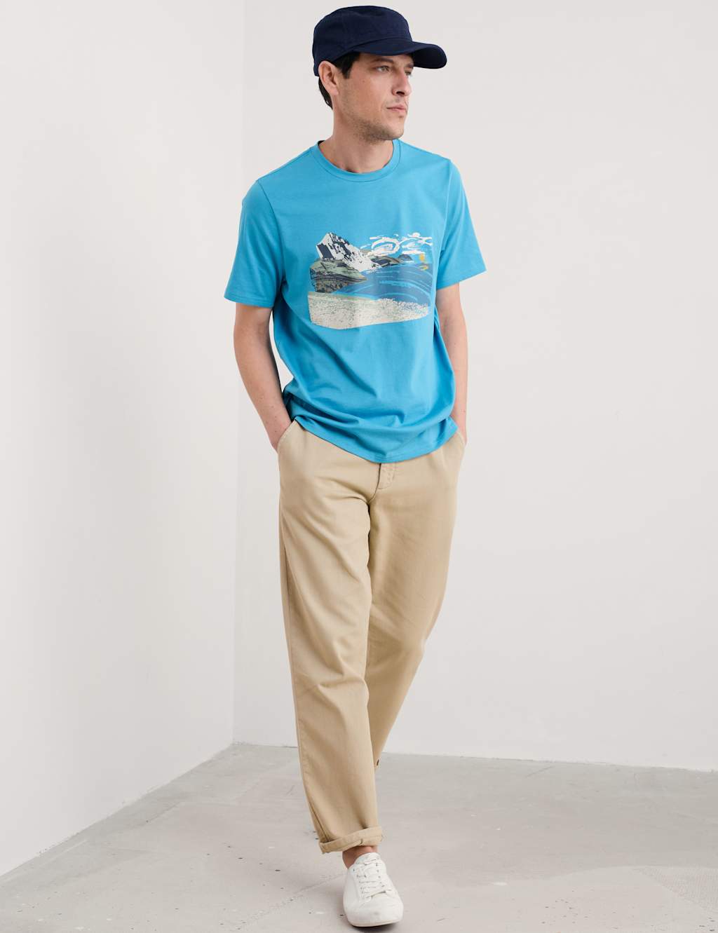 Pure Cotton Sea Graphic T-Shirt 2 of 4