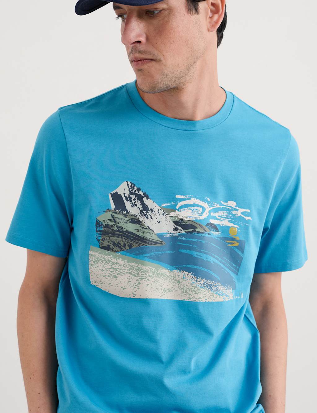 Pure Cotton Sea Graphic T-Shirt 3 of 4