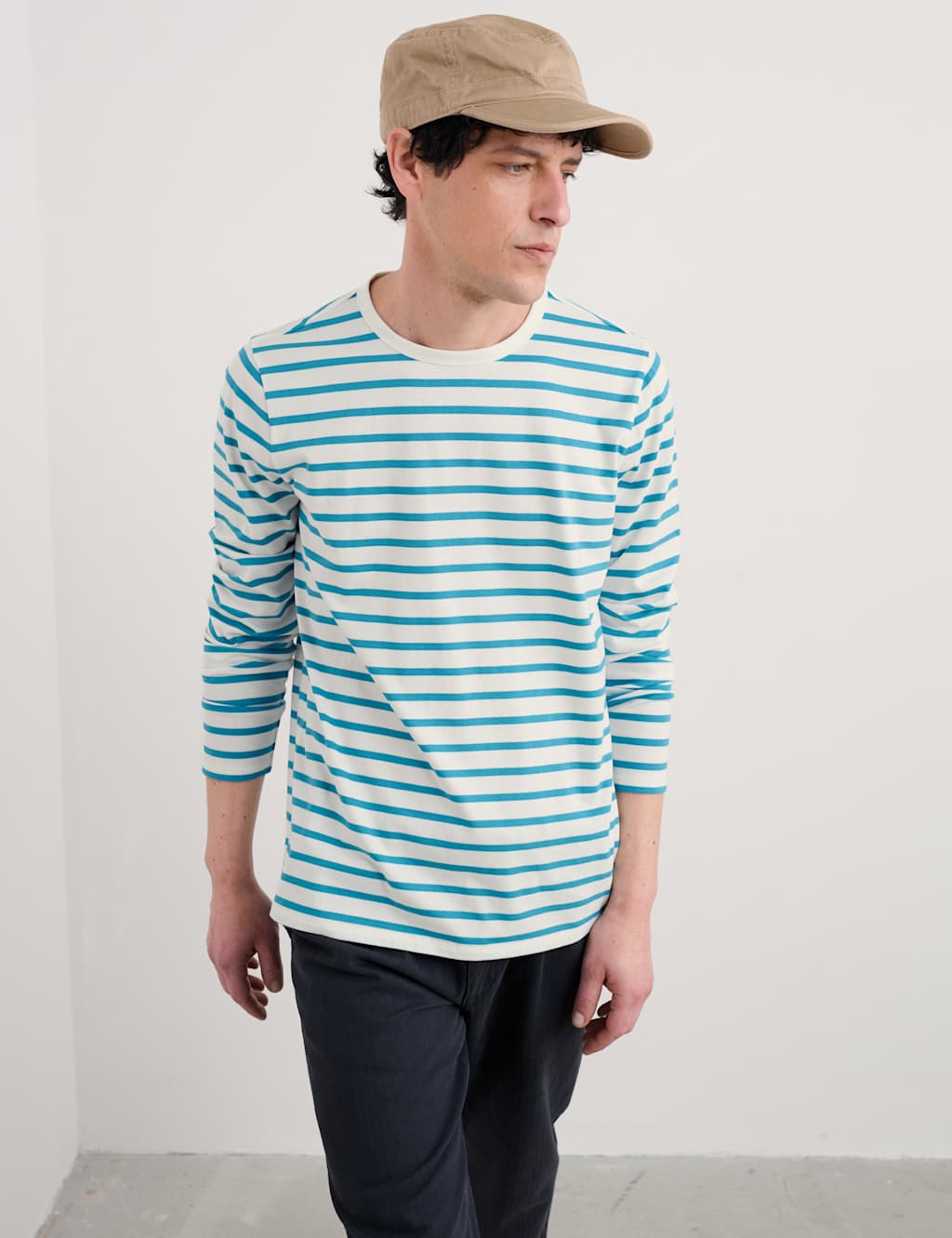 Pure Cotton Striped Long Sleeve T-Shirt 2 of 4