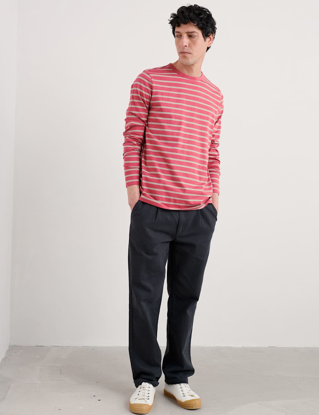Pure Cotton Striped Long Sleeve T-Shirt 4 of 4