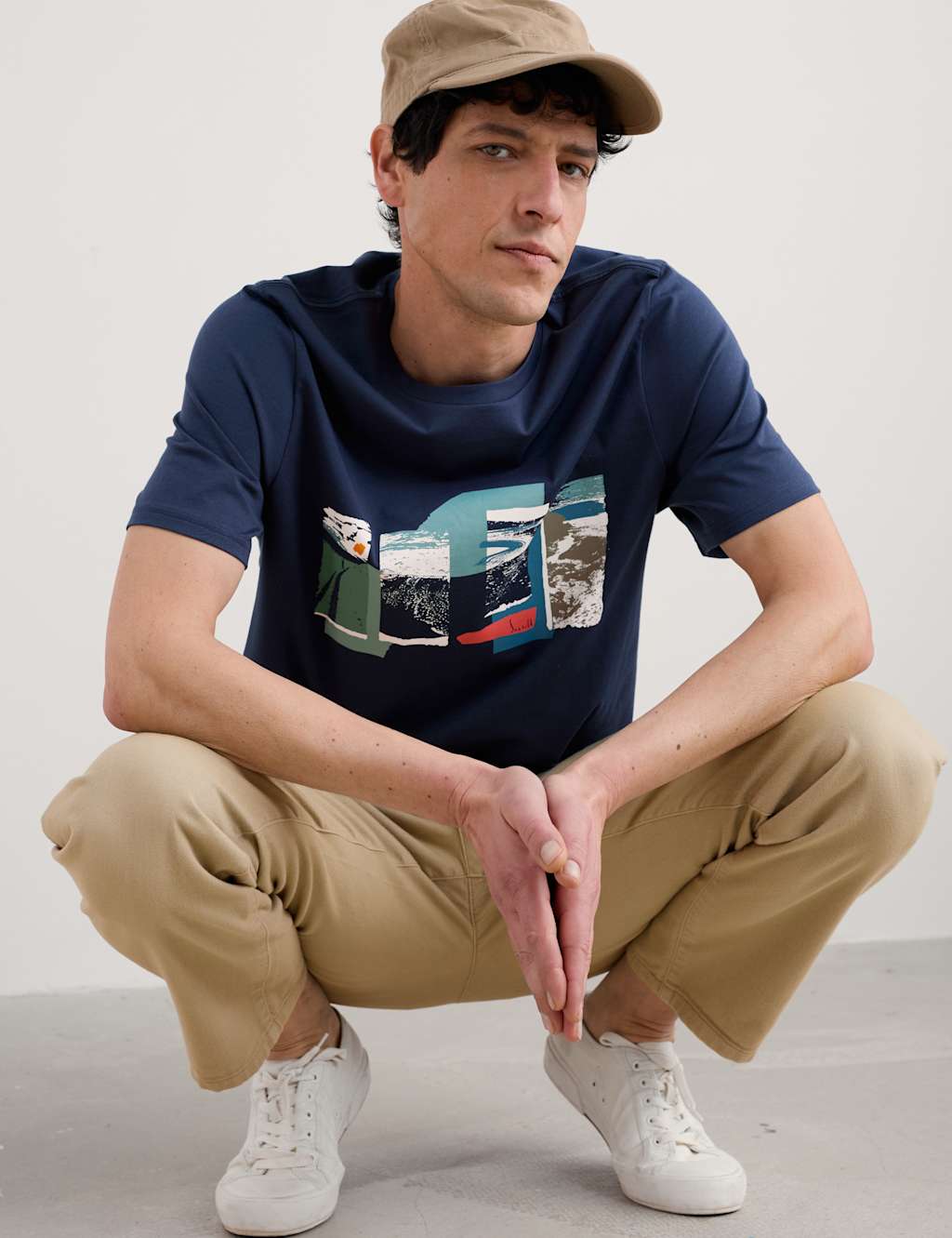 Pure Cotton Printed Crew Neck T-Shirt 4 of 4