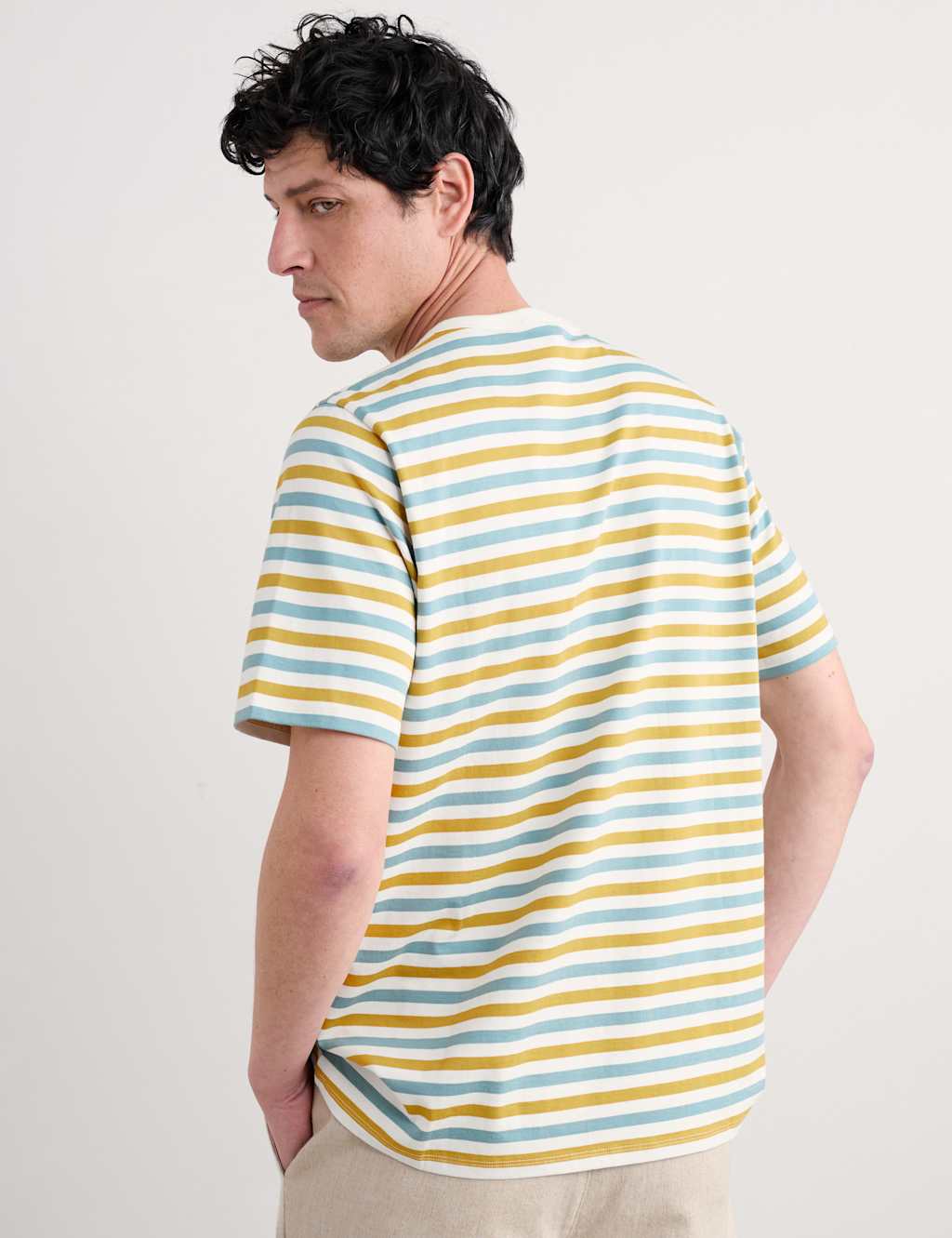 Pure Cotton Striped T-Shirt 3 of 4