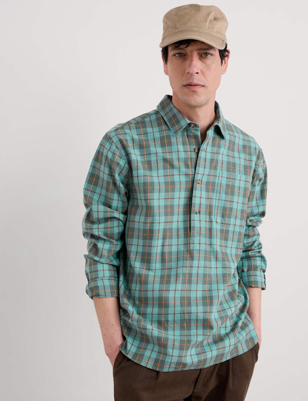 Pure Cotton Checked Flannel Shirt 2 of 4