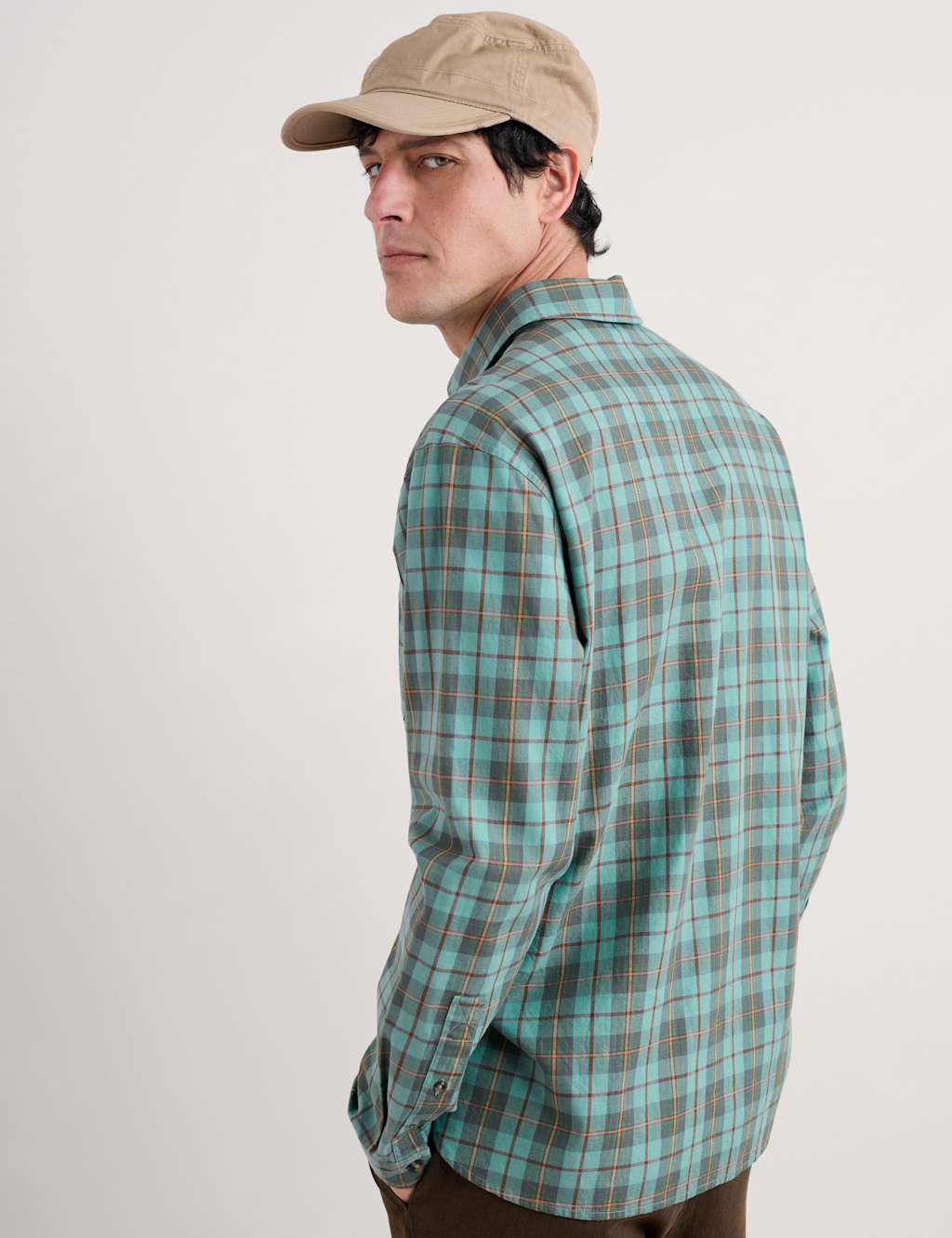Pure Cotton Checked Flannel Shirt 3 of 4