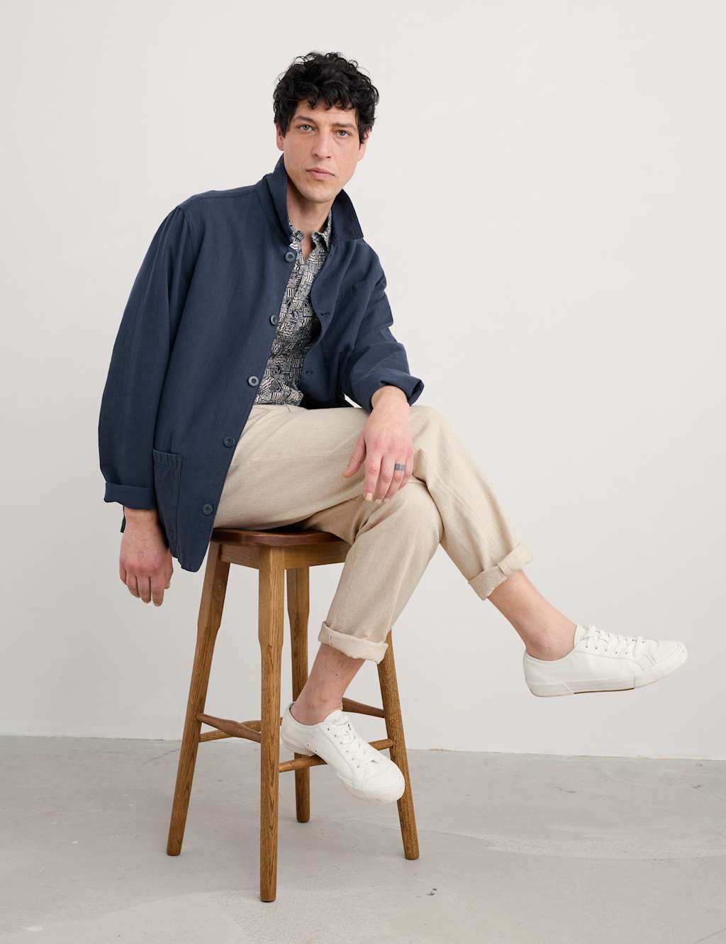 Linen Blend Utility Overshirt 4 of 4