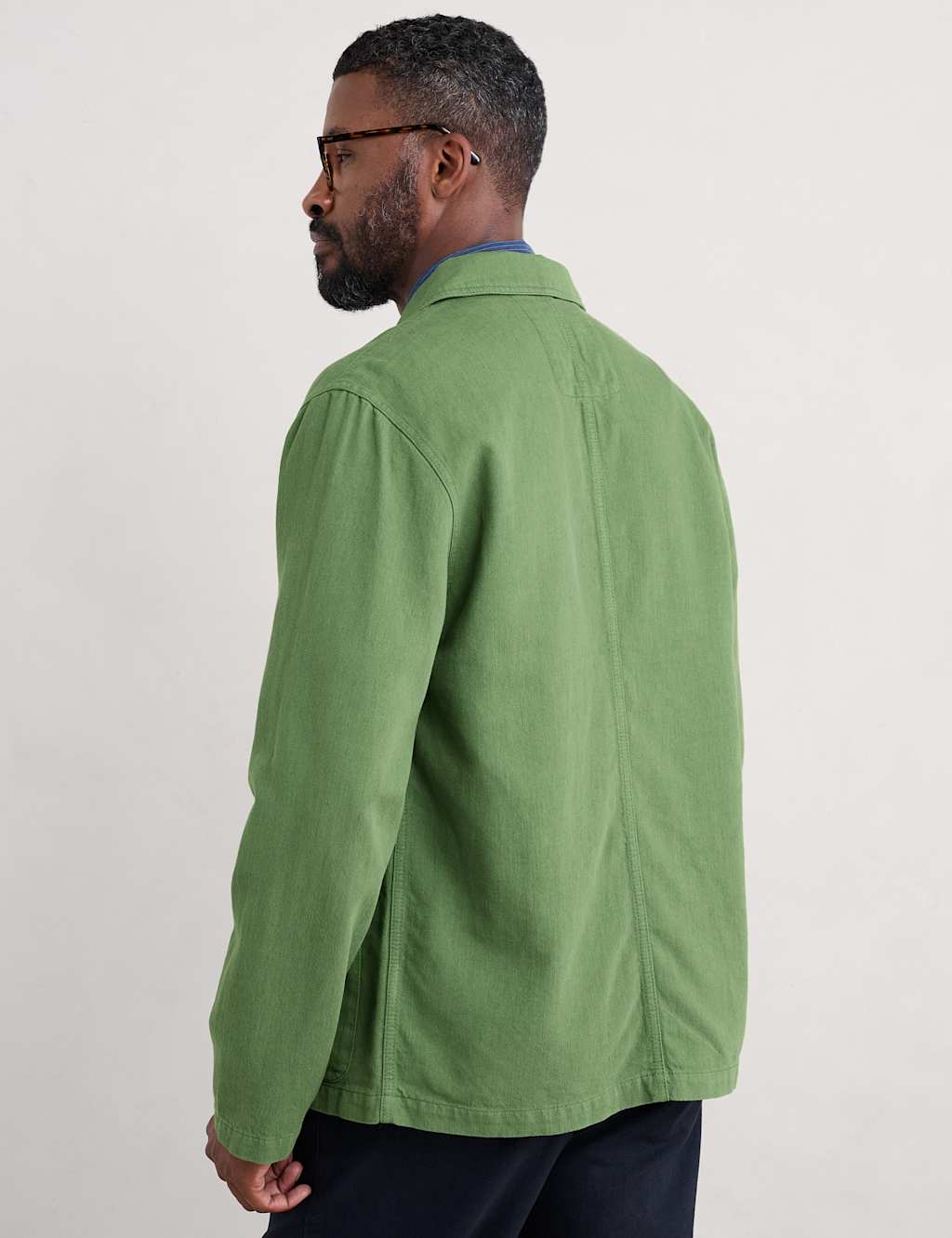 Linen Blend Utility Overshirt 4 of 4