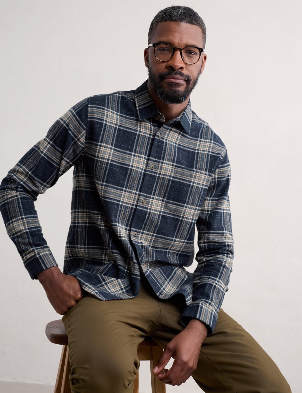 Pure Cotton Checked Flannel Shirt 1 of 4
