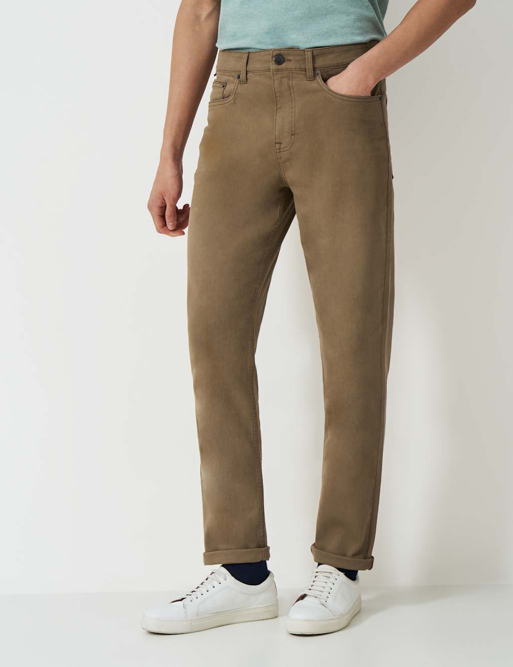 Straight Fit Overdyed 5 Pocket Jeans 3 of 5