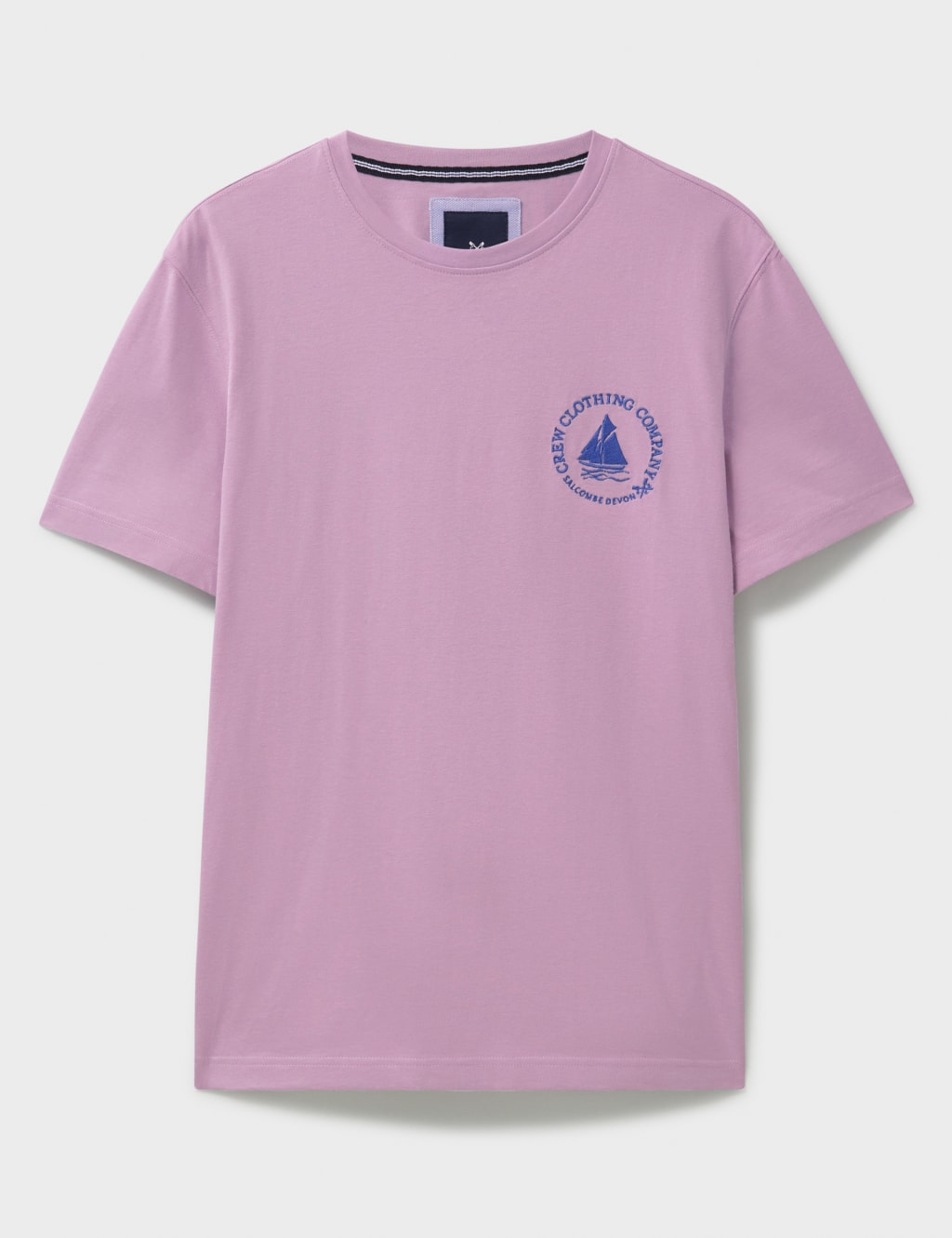 Pure Cotton Embroidered Boat Graphic T-Shirt 2 of 5