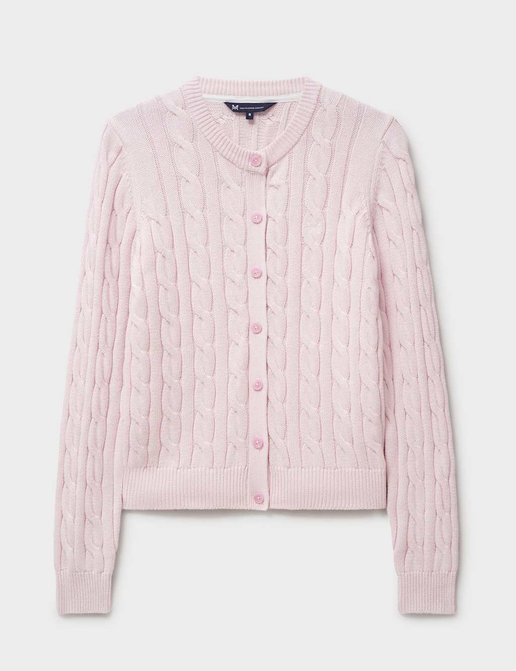 Pure Cotton Cable Knit Crew Neck Cardigan 2 of 5