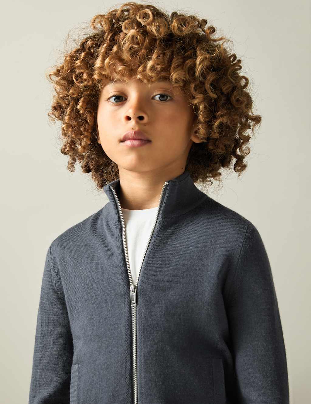 Pure Merino Wool Zip Jumper (3-14 Yrs) 3 of 4