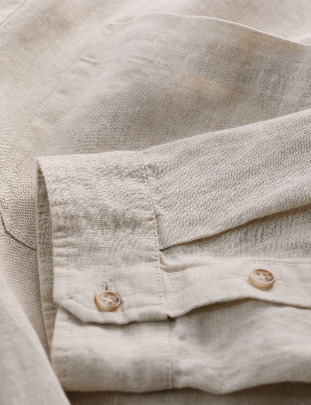 Pure Linen Grandad Collar Shirt 5 of 5