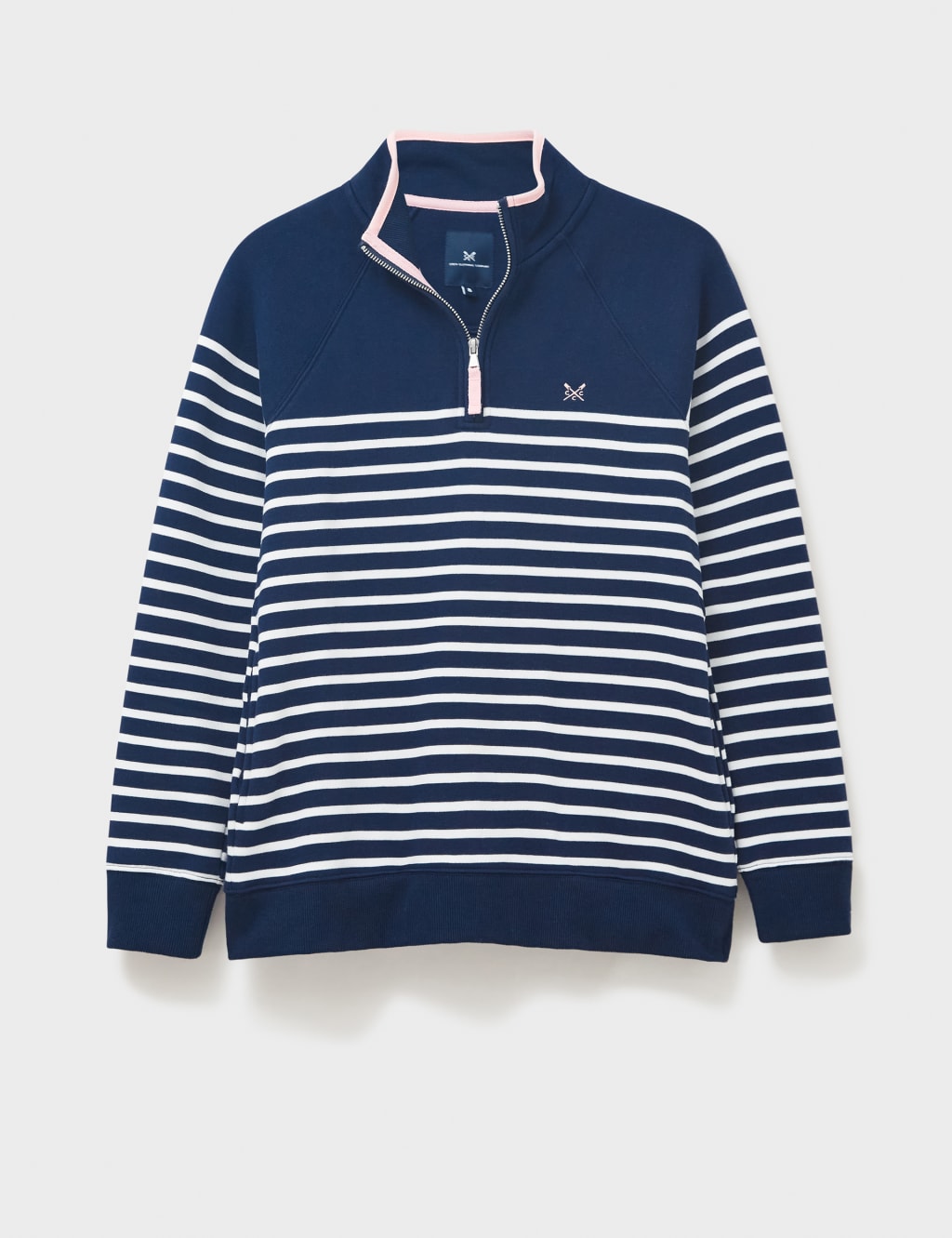 Cotton Rich Striped Half Zip Sweatshirt 2 of 5